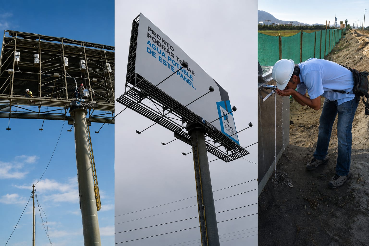 Panel publicitario que genera agua potable a partir de la humedad del aire
