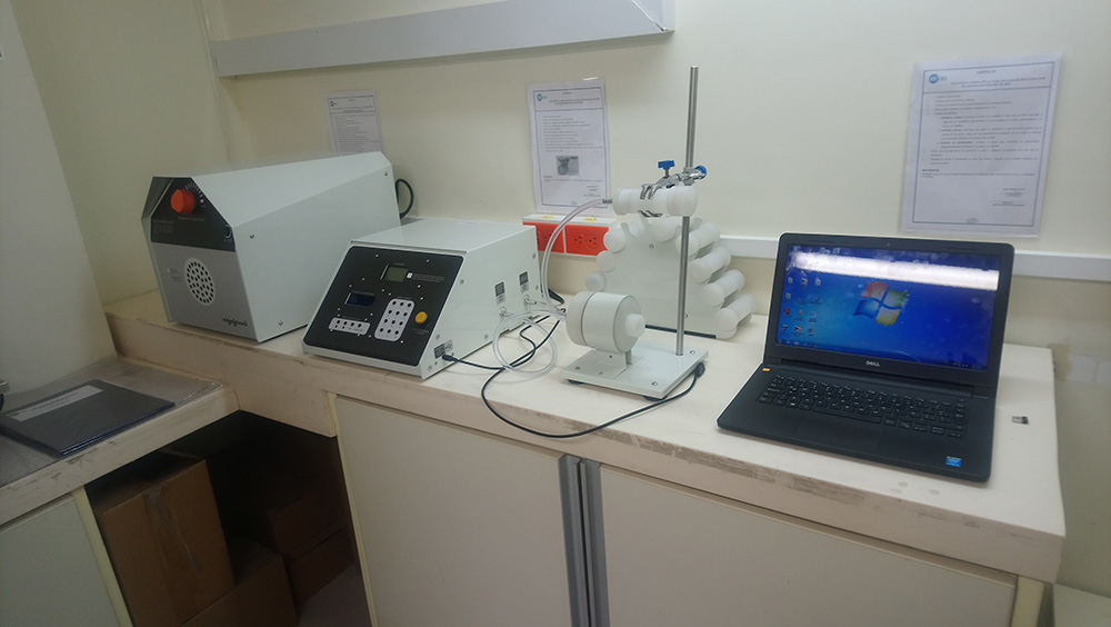 Equipo testeador para nebulizadores de uso farmacéutico